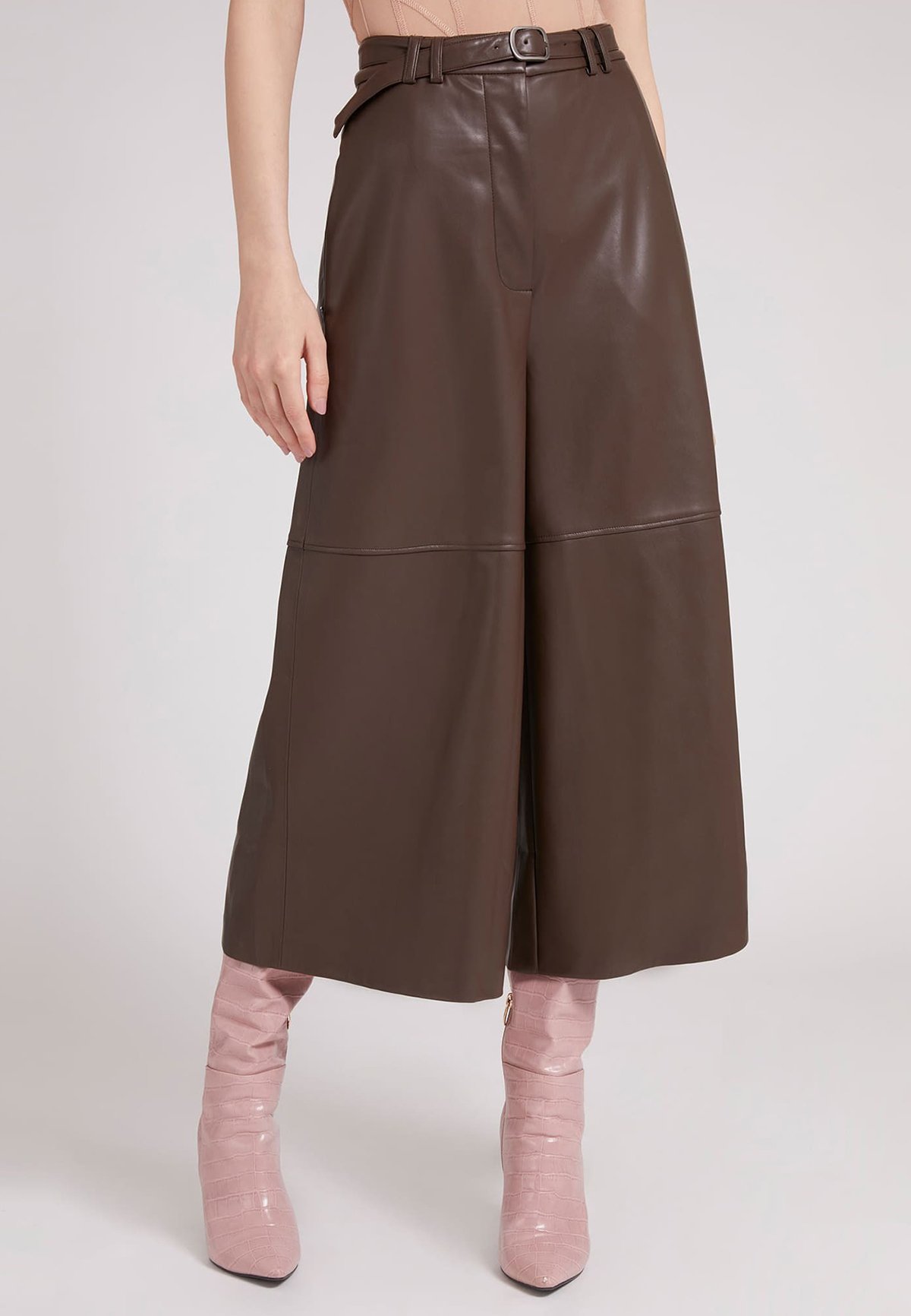 Guess Pantaloni di pelle - braun/marrone - Zalando.it
