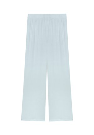 Pantaloni ampi color azzurro chiaro con vita elastica e tessuto morbido e fluente.