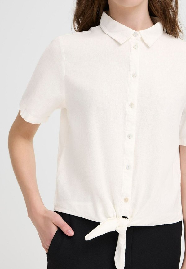 IHLINNO - Button-down blouse - cloud dancer3