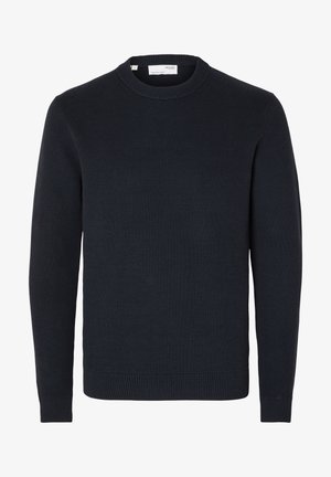 Selected, SLHDANE STRUCTURE CREW NECK - Striktrøje - sky captain