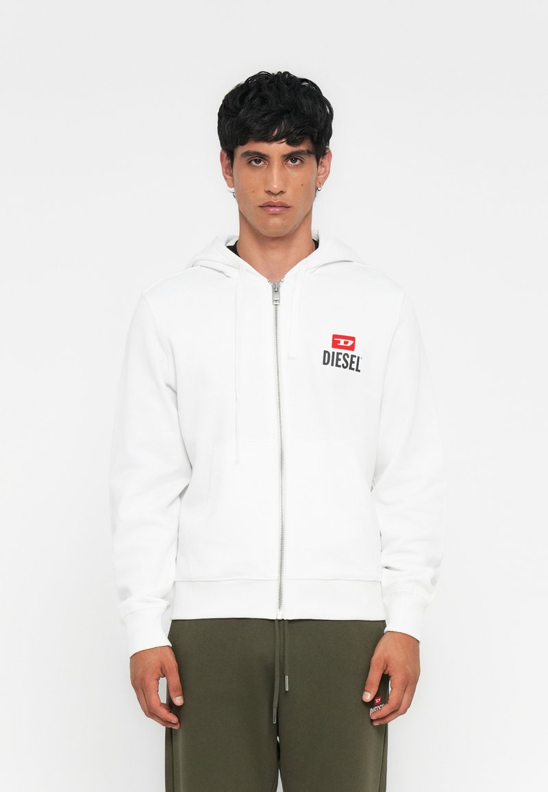 Diesel Sweater met rits wit