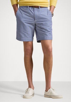 9-Inch Straight Fit Gingham Oxford Short - Short - royal/white