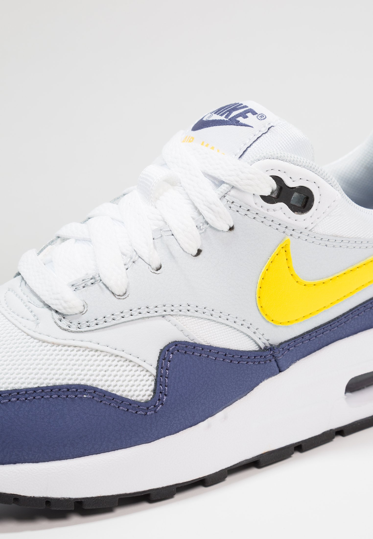 Nike Sportswear AIR MAX 1 - Sneakers laag - white/tour yellow/blue  recall/Blauw - Zalando.nl