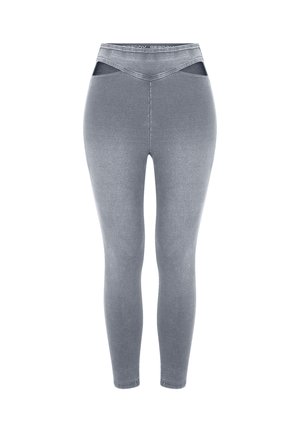 7/8 CON VITA ALTA E DETTAGLI CUT OUT - Jeggings - grey denim