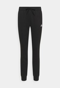 Zwarte sweatpants gemaakt van een katoenmix. Voorzien van een elastische tailleband met verstelbaar trekkoord en ribbelboorden. Klein wit logo.