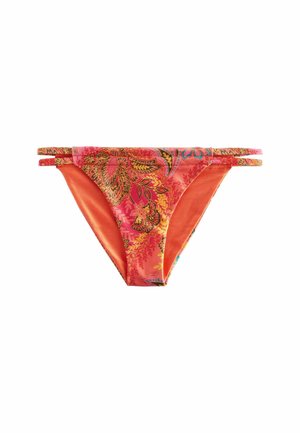 REVERSIBLE HIGH SHINE TANGA.  - REGULAR FIT - Bikini pezzo sotto - pink orange paisley