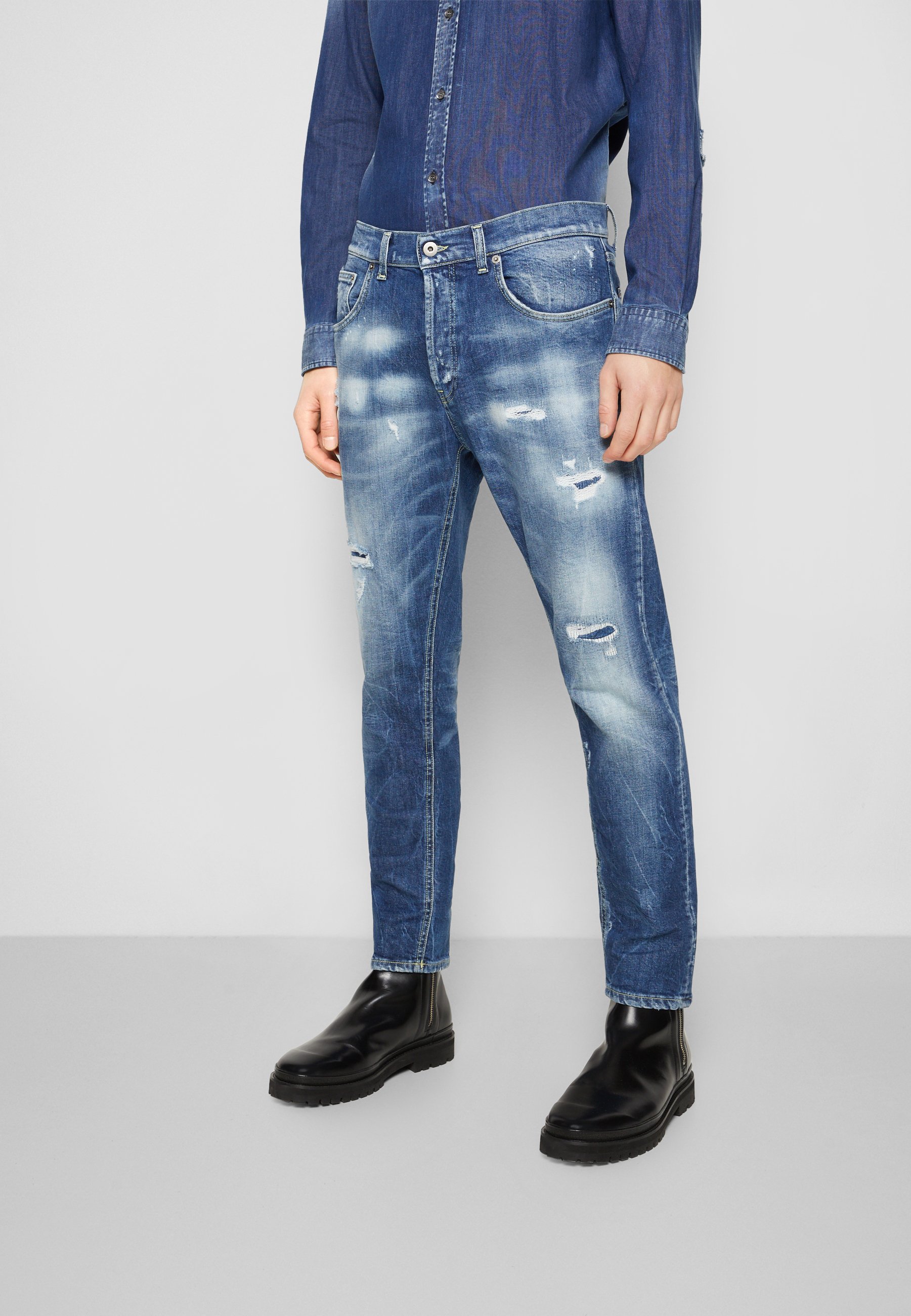 Dondup PANTALONE DIAN - Jeans Tapered Fit - blue/light-blue denim -  Zalando.ie