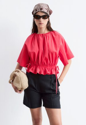 & OTHER STORIES, & OTHER STORIES DRAWSTRING TOP - Blouse - red