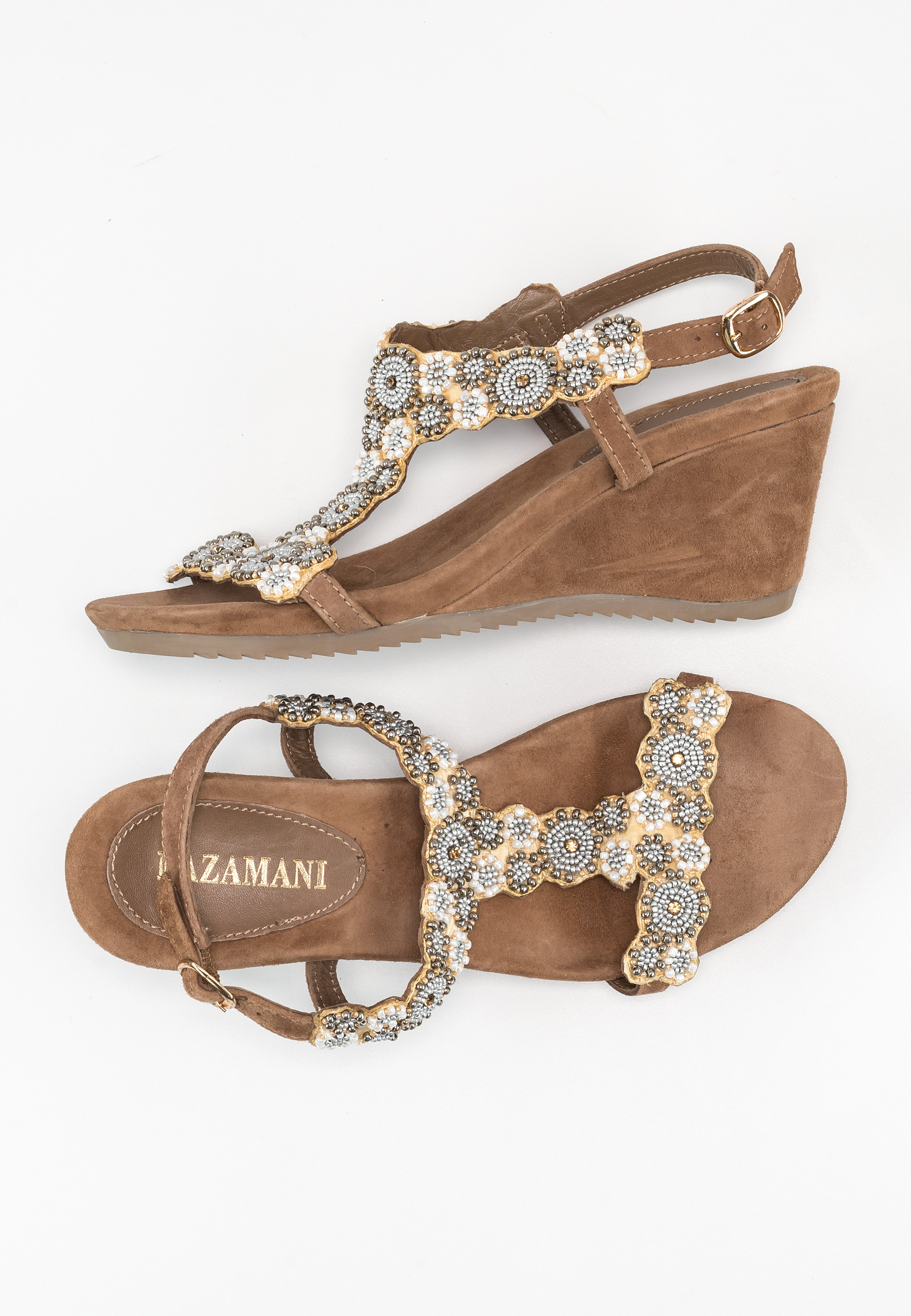 Lazamani Sandalen met sleehak - brown/bruin - (Pre-owned) - Zalando.nl