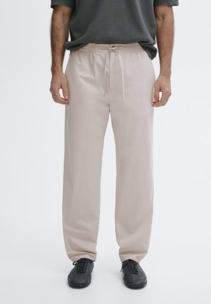 Massimo Dutti JOGGER FIT - Trousers - beige