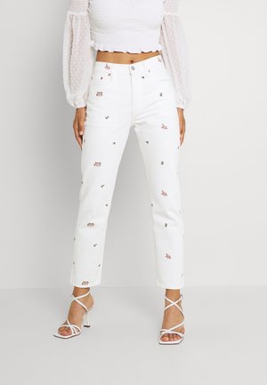 Straight leg jeans - white denim