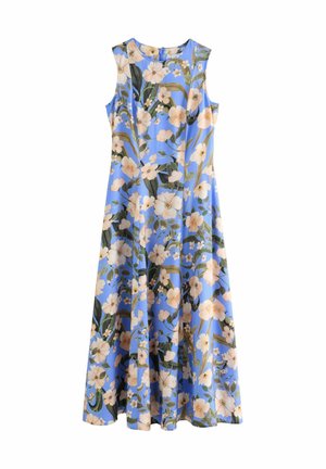 TALL FIT - SLEEVELESS COLUMN A-LINE  - Maxikleid - blue floral print