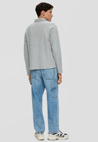 QS Poloshirt - grau meliert