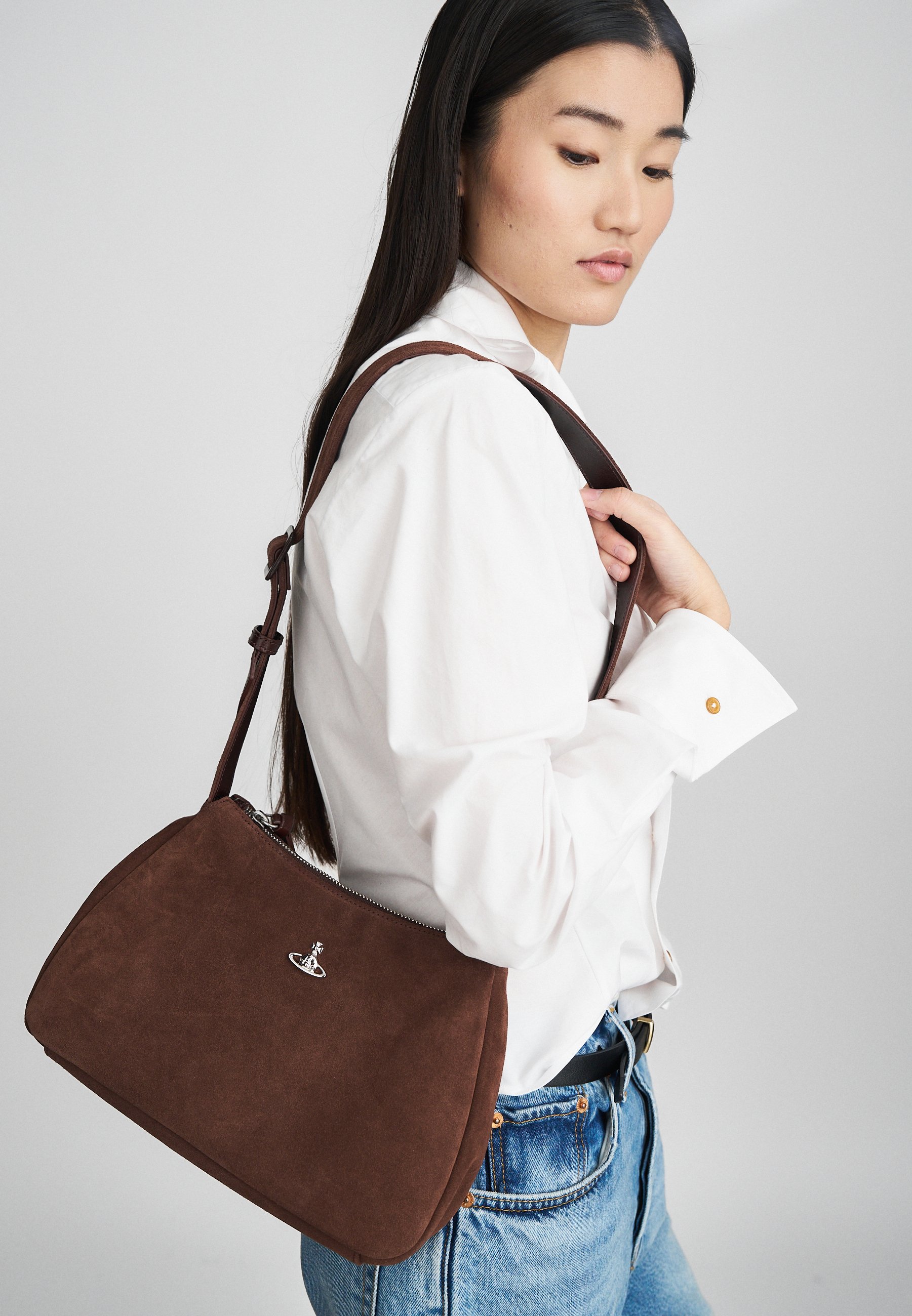 Vivienne Westwood KATE SHOULDER BAG - Handbag - chocolate brown