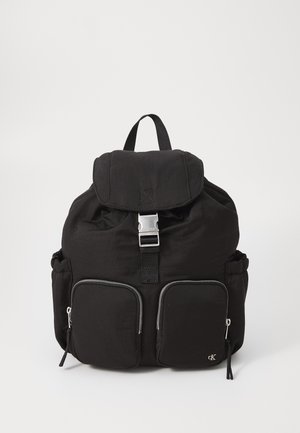 FLAP BACKPACK - Rucksack - black