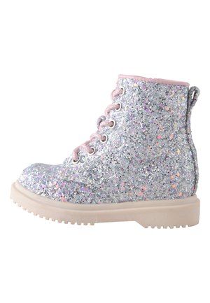 Next, WIDE FIT - Schnürstiefelette - silver glitter