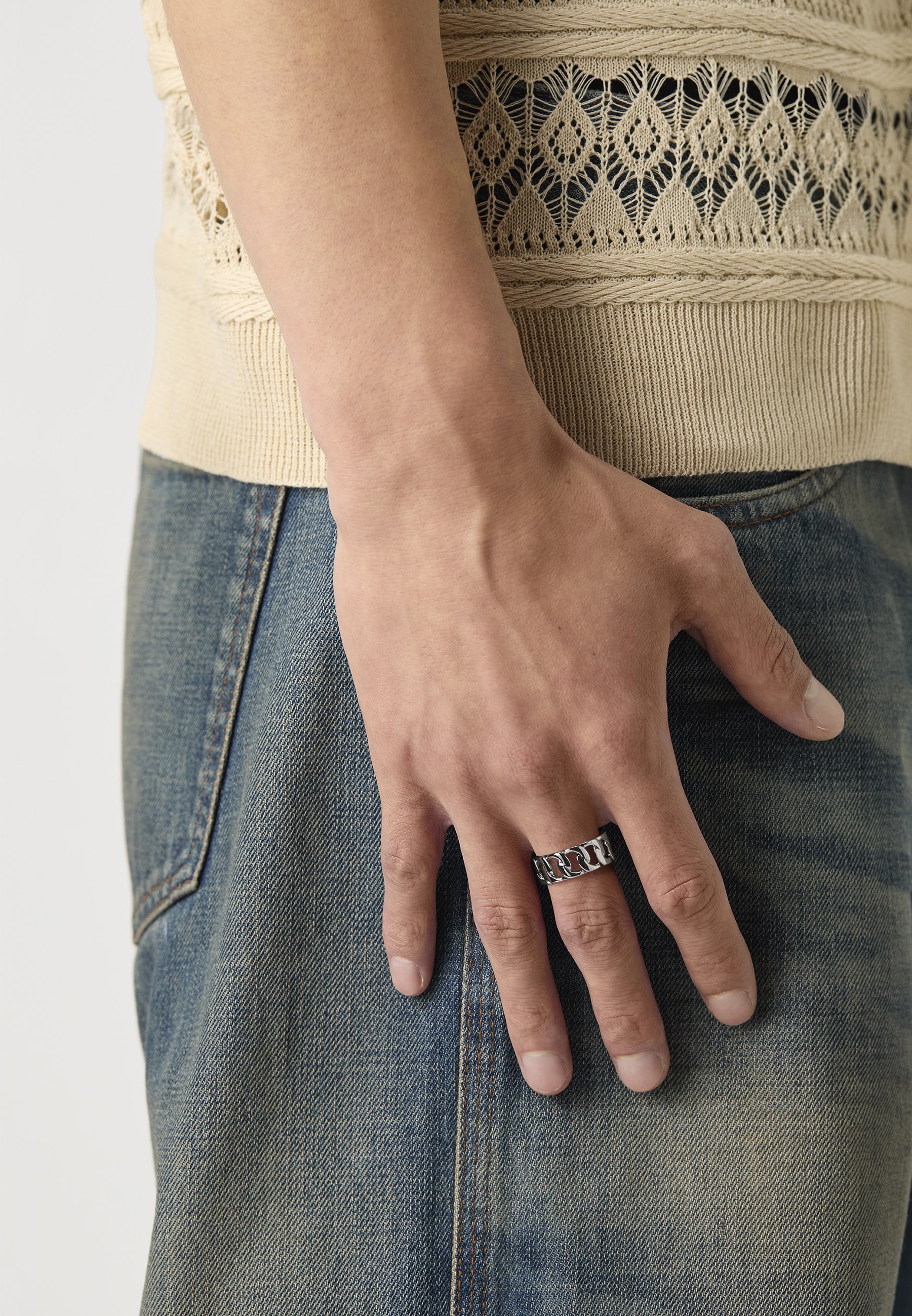 Ed Hardy DON LOGO ID STYLE BANDリング Ed Hardy DON LOGO ID STYLE BAND - Ring - silver-coloured
