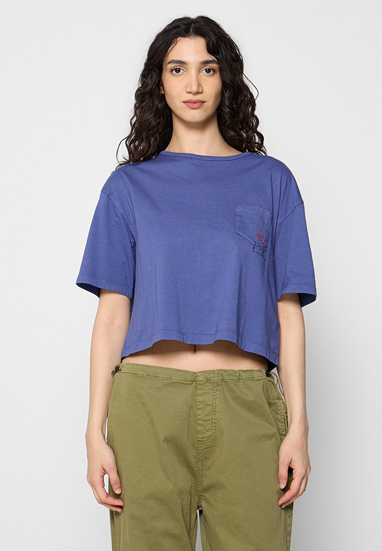 Replay T-shirt print blauw Replay T-shirt print blauw