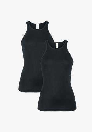 hessnatur 2ER-SET PURE NATURE  - Unterhemd/-shirt - schwarz