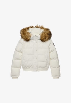 Superdry & Co, SUPERDRY EVEREST HOODED BOMBER JACKET... - Chaqueta de invierno - off white