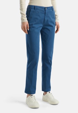Pantalón Jogger United Colors Of Benetton - Drill Flameado, Color Turquesa, Talla 150, Algodón Elástico Para Niños Y Adolescentes