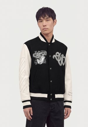 OFF-WHITE, CAT OFF REGULAR COLLAGE VARSITY JKT - Яке бомбър - black