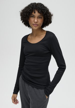 OPUS, SOFT SLIM FIT BASIC - Langarmshirt - black