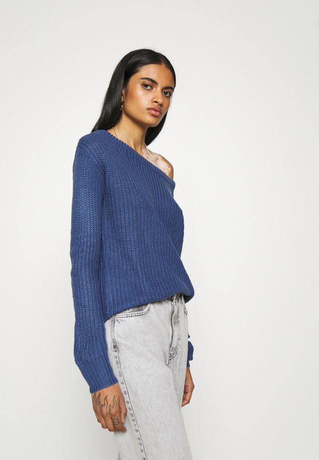 OPHELITA OFF SHOULDER JUMPER - Pullover - blue