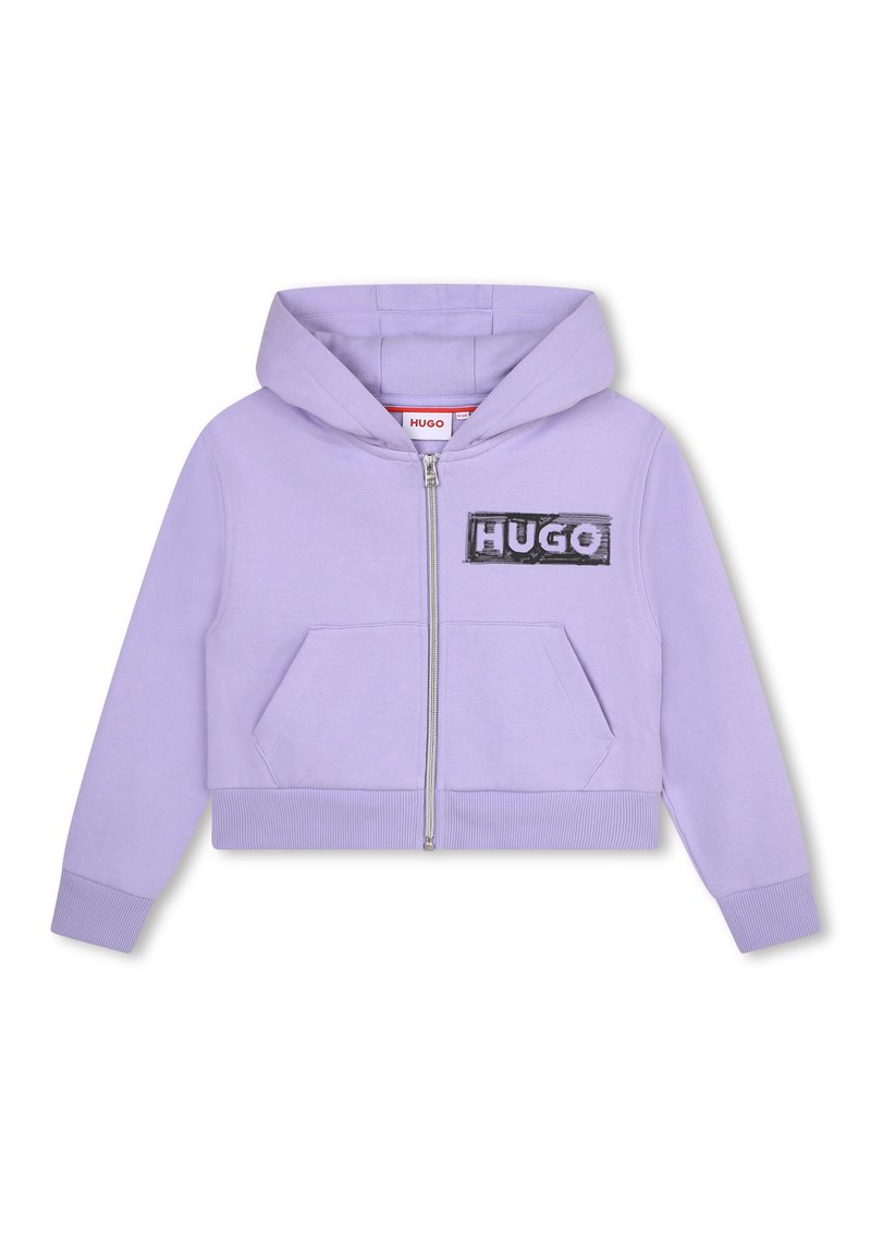 HUGO Kids Sweater met rits paars