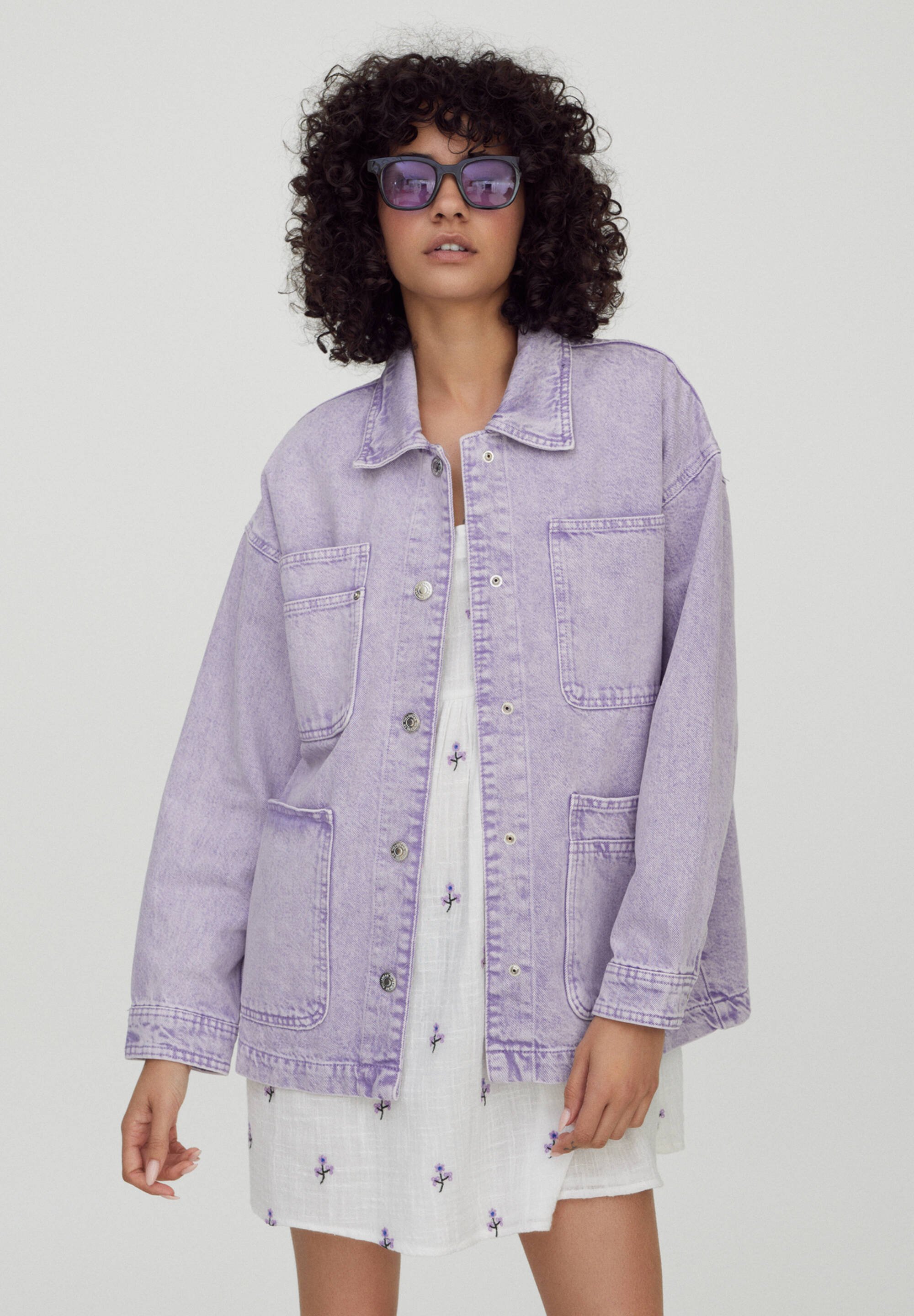 pull and bear purple jacket
