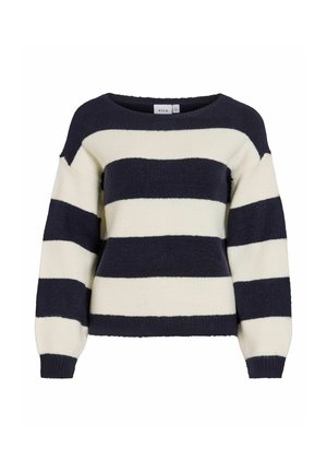 VILA, VIJOLA L/S BOATNECK KNIT PULLOVER/1/KA - Pullover - cloud dancer