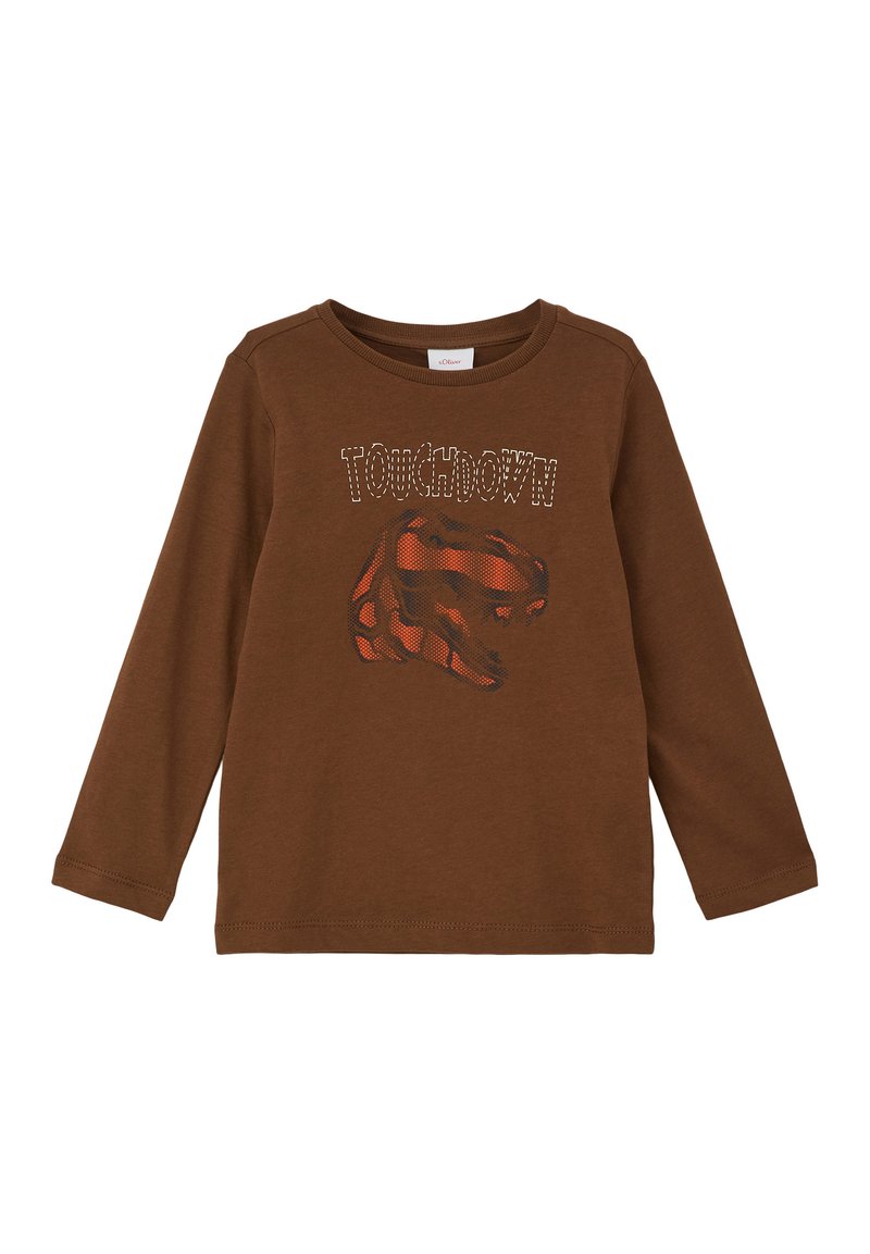 s.Oliver MIT DINO-MOTIV - Langarmshirt - zimt