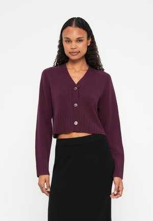 CARDIGAN  - Chaqueta de punto - burgundy plum