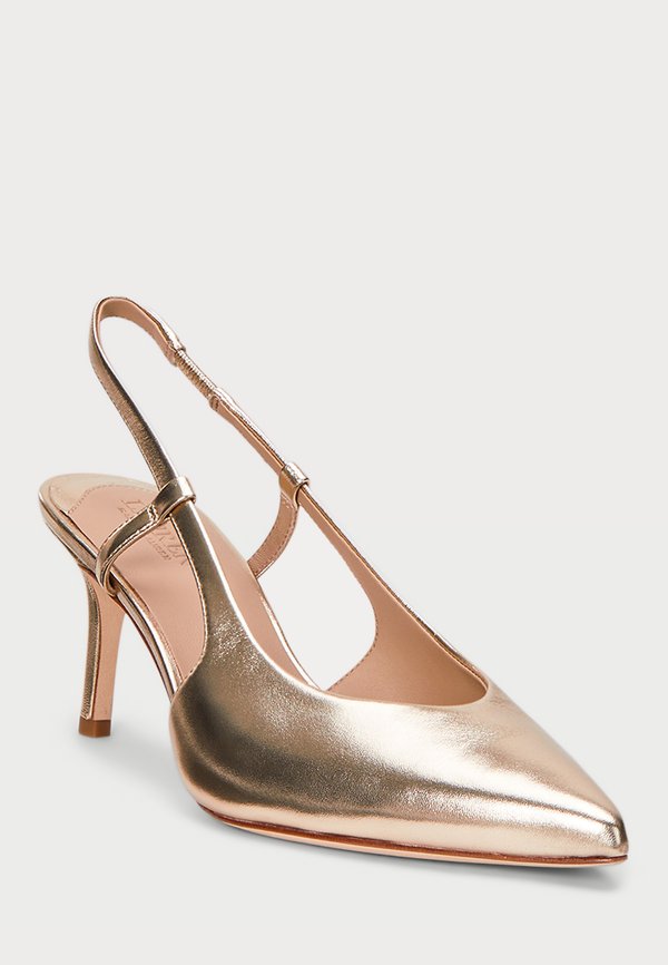 KHLOE METALLIC LEATHER SLINGBACK PUMP - Classic heels - platinum4