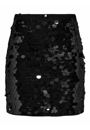 NANCY - Falda acampanada - black