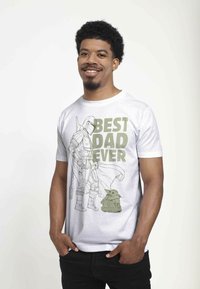 Star Wars STAR WARS: THE MANDALORIAN BEST GUARDIAN UNISEX - Triko s potiskem - white