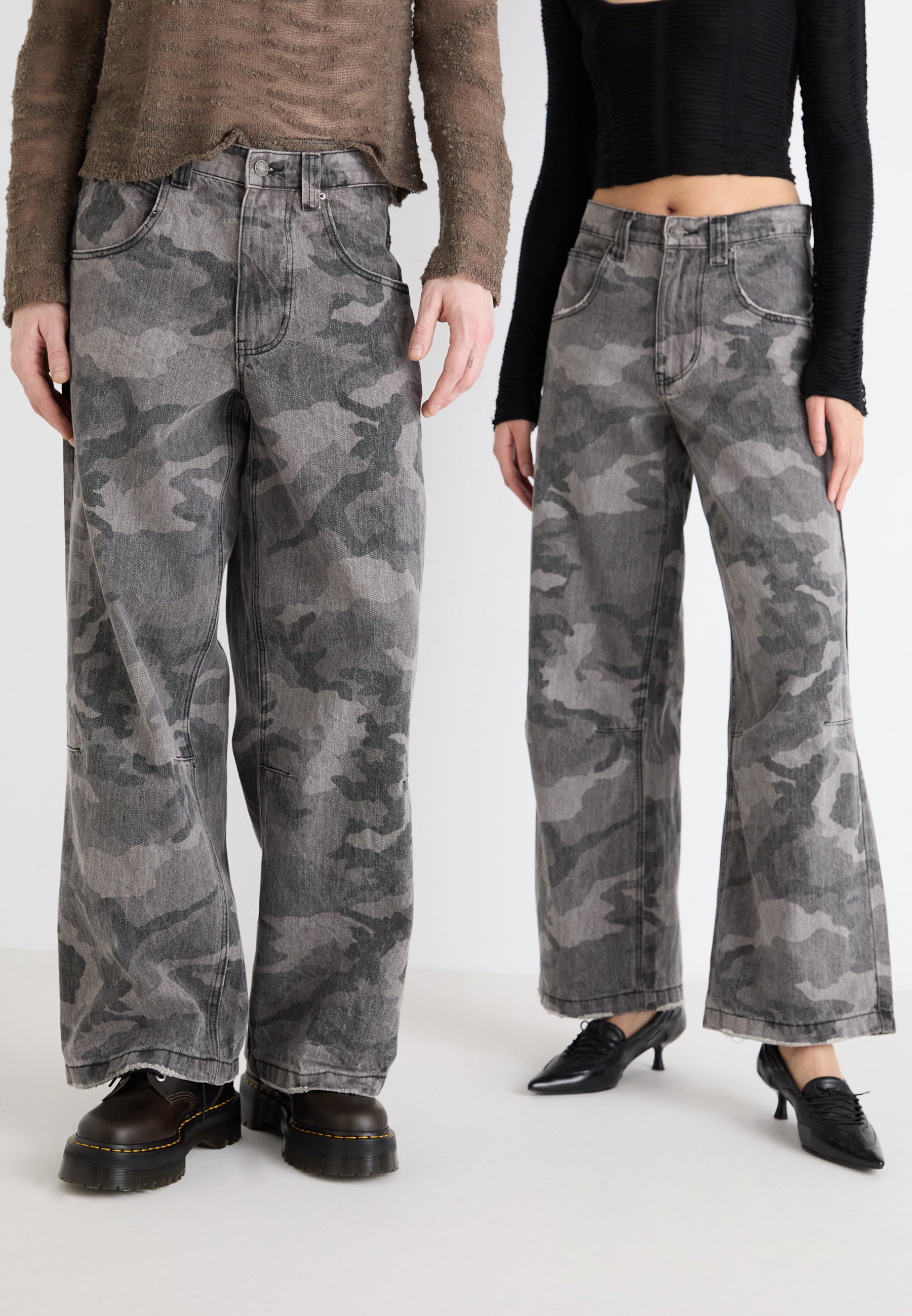 Jaded London LOWRISE COLOSSUS UNISEX - Loose Jeans - grey/grey 