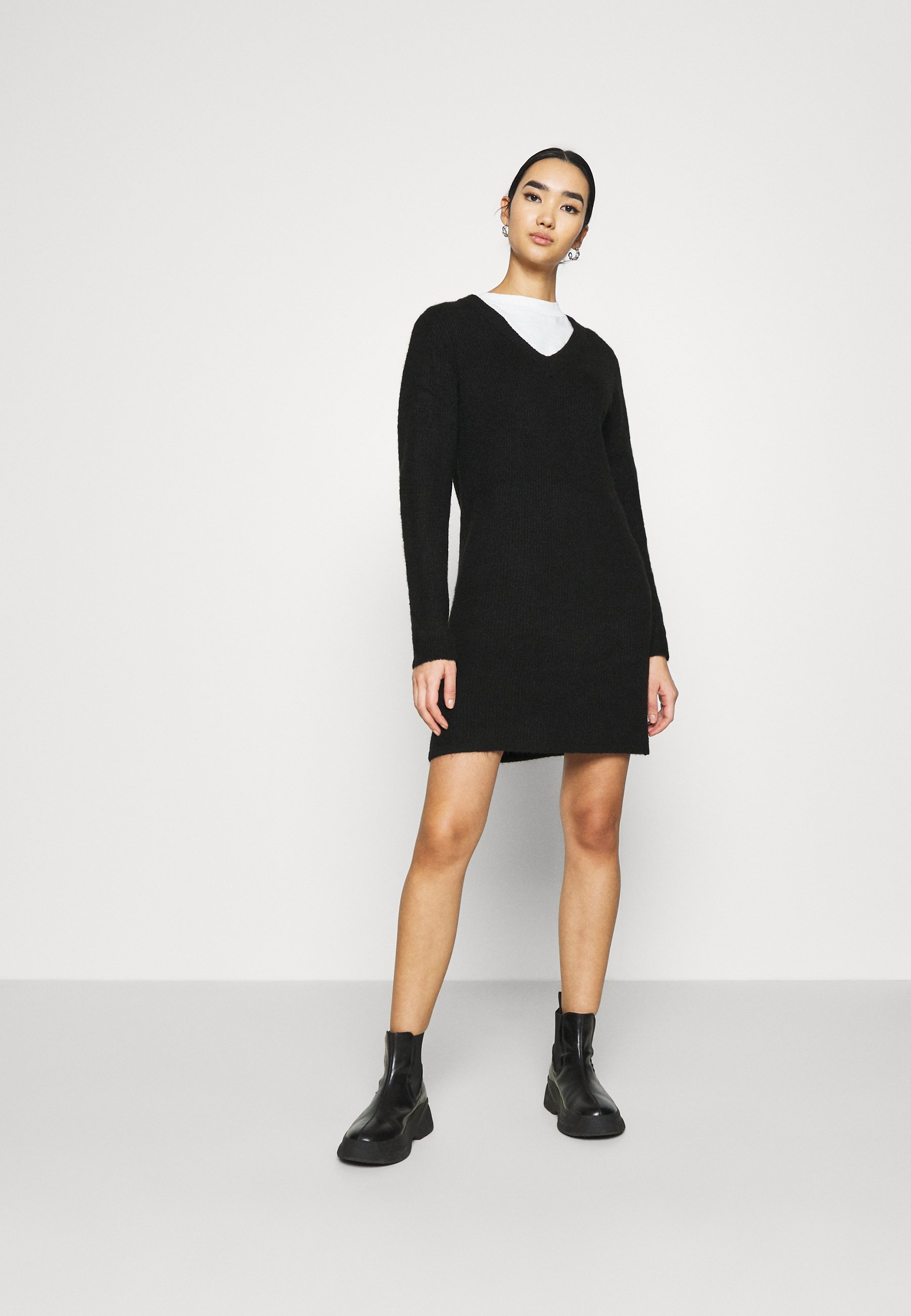 Pieces ELLEN - Abito in maglia - black/nero - Zalando.it