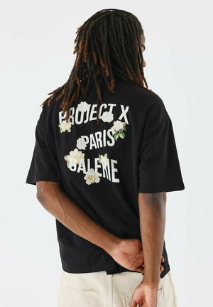 Project X Paris LARGE FLORAL - Camiseta estampada - noir