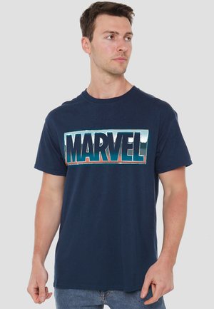 MARVEL LOGO BLUE STEEL - T-Shirt print - dark blue