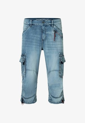TIMEZONE, GERADE CARGOSHORTS WADENLANG REISSVERSCHLUSS TASCHEN - Jeans Shorts - hellblau