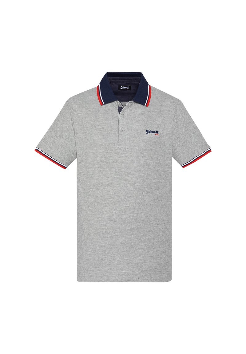 Schott Poloshirt lichtgrijs