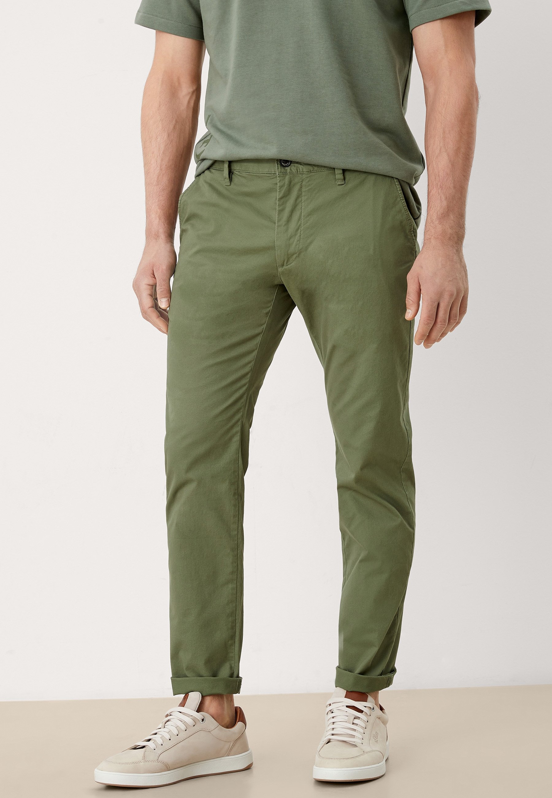 s.Oliver SLIM - Chino - army green 