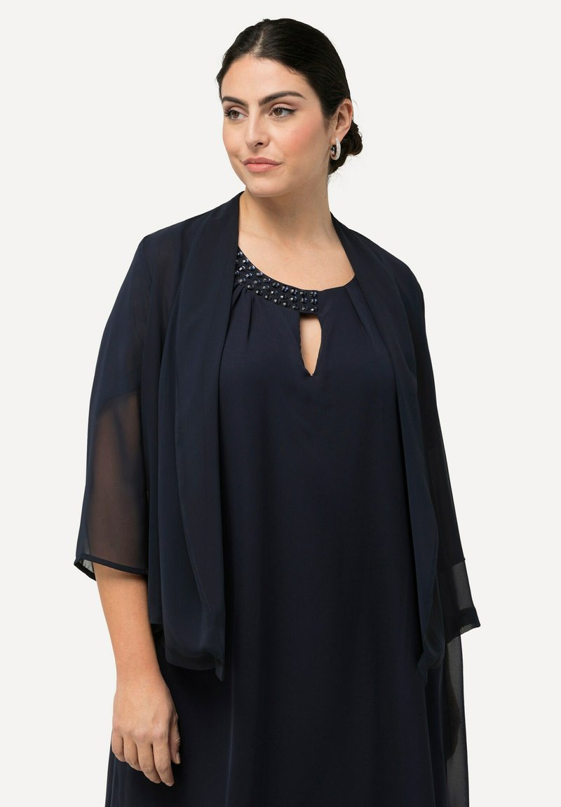 Ulla Popken SHAWL COLLARED - Giacca leggera - marine