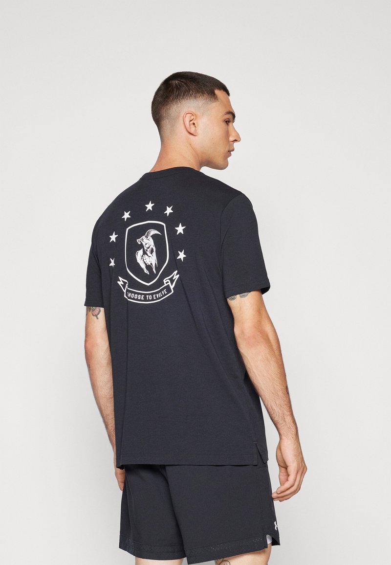 Under Armour Triko s potiskem - black/white