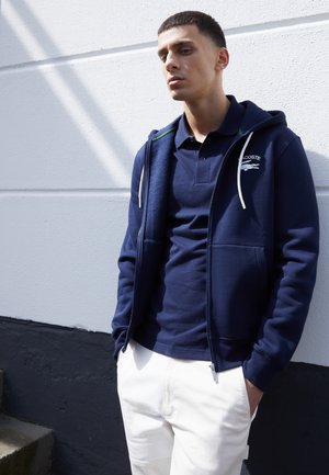 Mikina na zip - marine