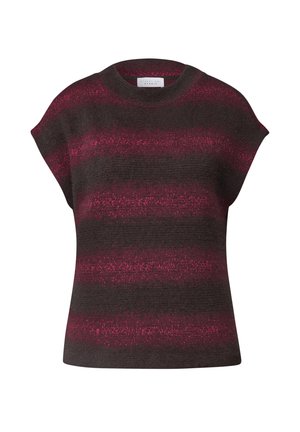 Street One Studio, SLEEVELESS CREW-NECK SHIRT - T-shirt imprimé - charred brown