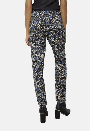 ABYSS FLOWERS PRINTED - Pantaloni - black