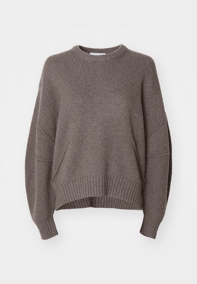 Helmut Lang APEX CHUNKY CREW - Striktrøje - taupe melange