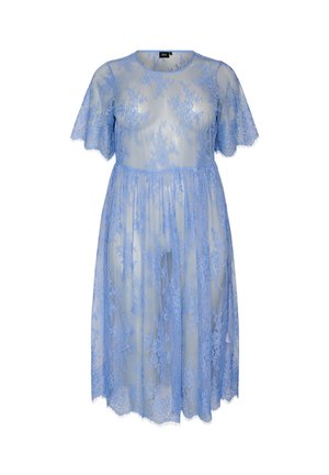 Zizzi, MIDIKLEID AUS TRANSPARENTER SPITZE MIT KURZEN ÄRMELN - Päevakleit - lila